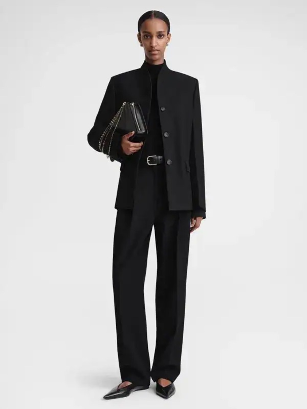 Toteme Black Overlay Suit Jacket